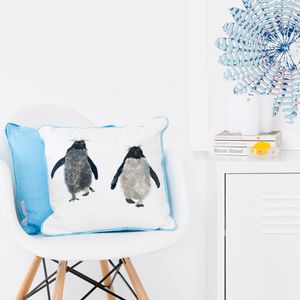 SQUARE CUSHION - Rockhoppers (Blue Piping) (Avail R0F1 5/24)
