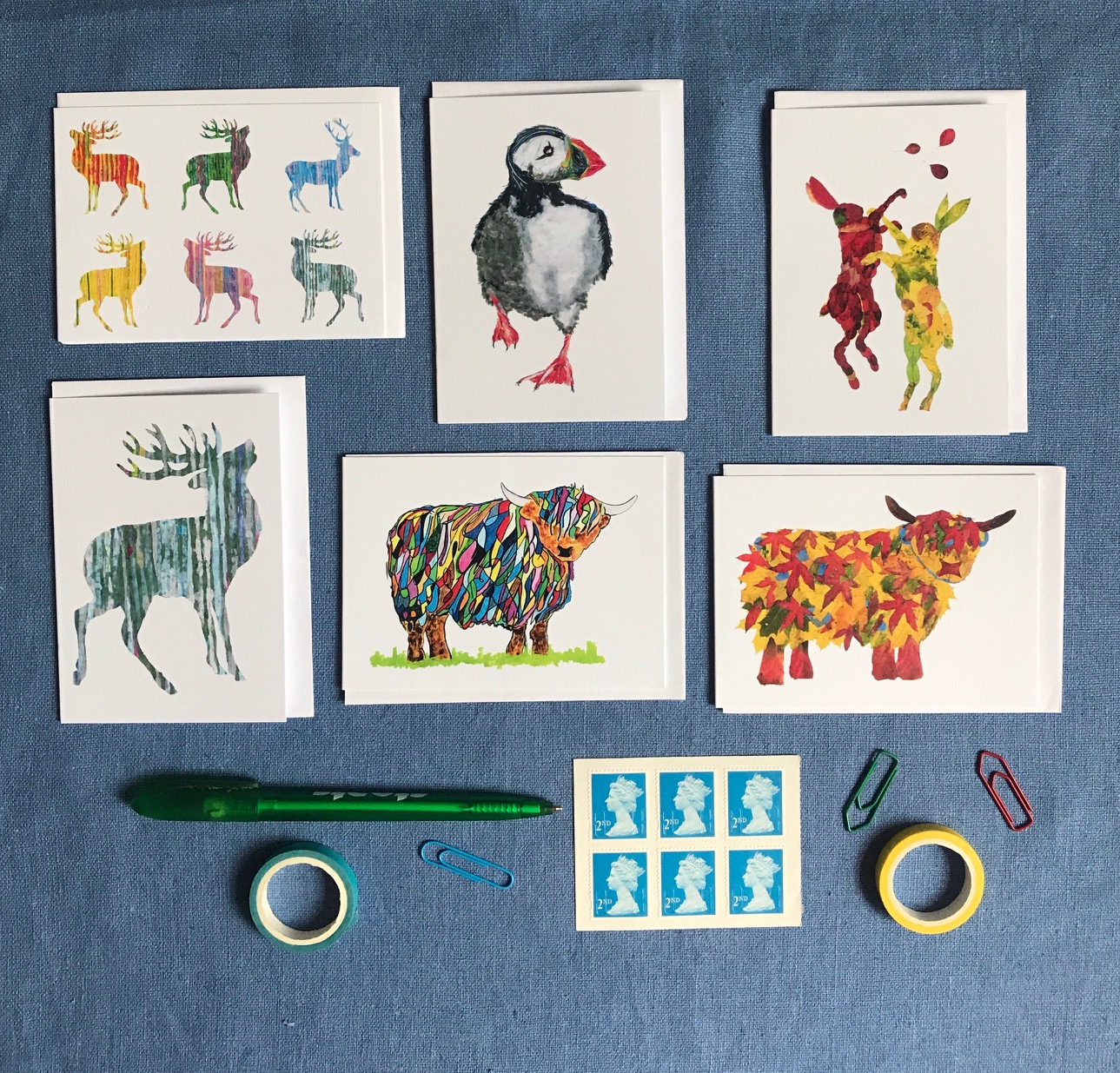 PORTRAIT CARD PACK - A7 Mini Packs Bright designs