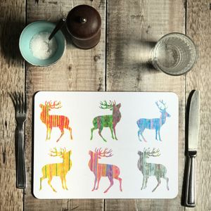 ON SALE - TABLEMAT - Oblong - Stags Design