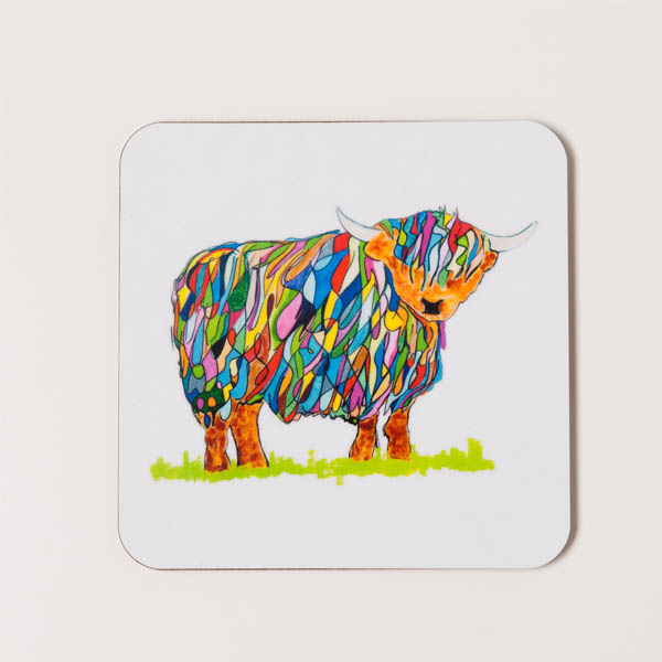 COASTER - Bright Highland Cow Design