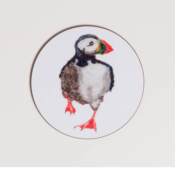 COASTER - Round Running Puffin Design