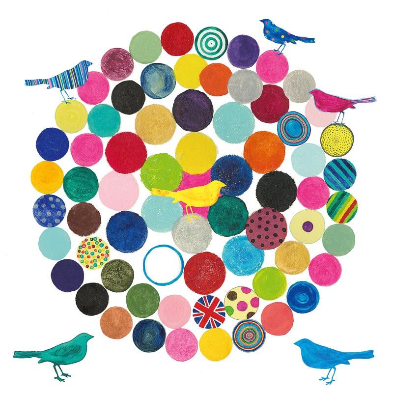 MINI SQUARE CARD PACK - Circles and Birds design MINI SQUARE CARD PACK - Circles and Birds design