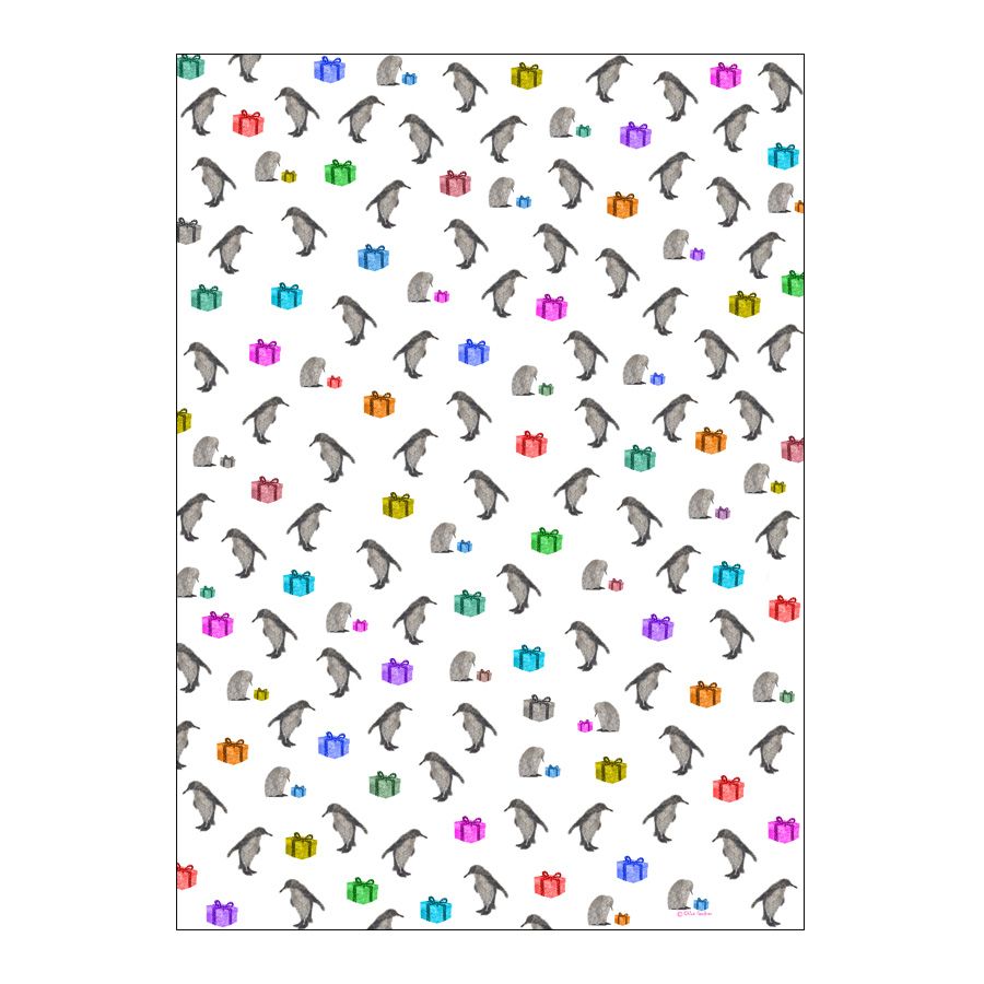 WRAPPING PAPER - Small Penguin Design 5 sheets WRAPPING PAPER - Small Penguin Design 5 sheets
