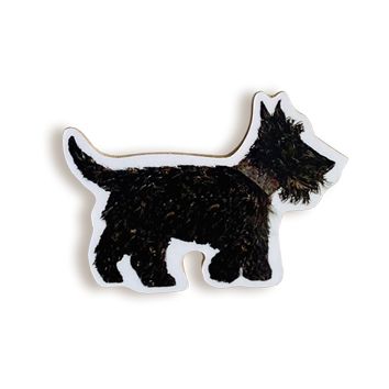 TINY image scottie magnet on white