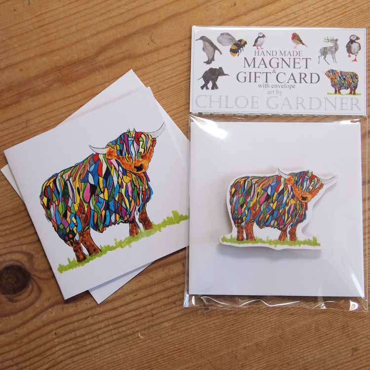 Magnet BRIGHT HIGHLAND COW Magnet BRIGHT HIGHLAND COW