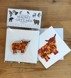 Magnet LEAF HIGHLAND COW Magnet LEAF HIGHLAND COW
