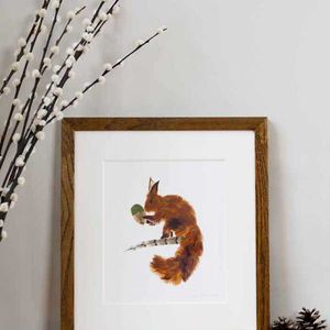 Deposit for Squirrel with Acorn Print - please read description for total.