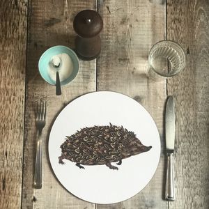ON SALE - ROUND TABLEMAT - Hedgehog