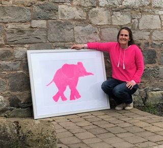 Deposit for Fluoro Elephant Print - please read description for total.