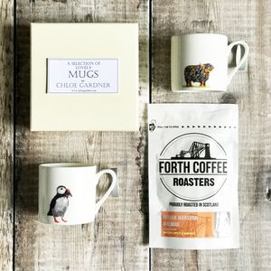 TWO Espresso Mugs Gift Set - Choose your own with Coffee