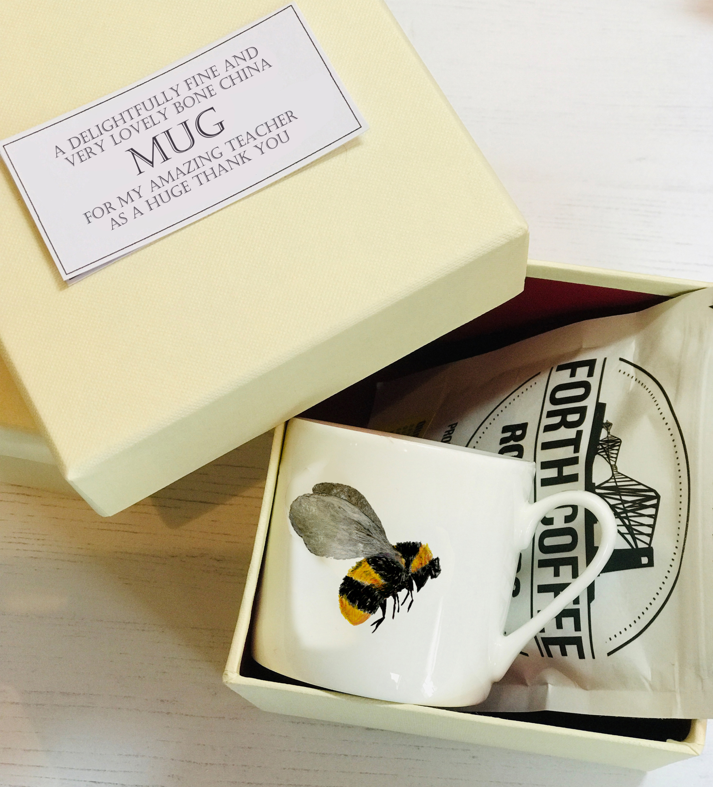Teacher Gift - Coffee Gift Set with an Espresso Mug of your choice
