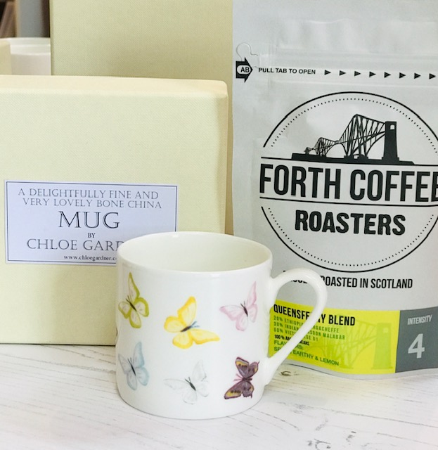 Coffee Gift Set - Butterflies Espresso Mug