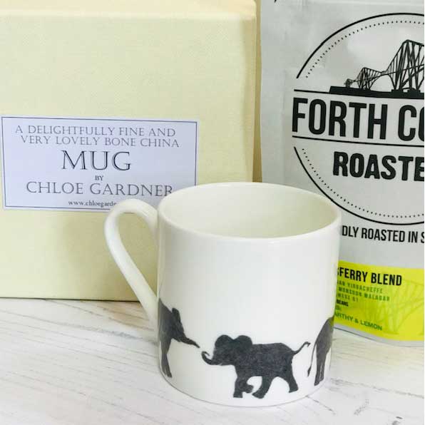 Coffee Gift Set - Elephant Espresso Mug