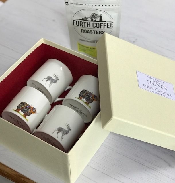 Coffee Gift Set - 4 Espresso Cups Coffee Gift Set - 4 Espresso Cups