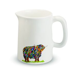Jug 1/4 pint mini jug - Bright Highland Cow