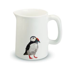 Jug 1/4 pint mini jug - Puffin with fish
