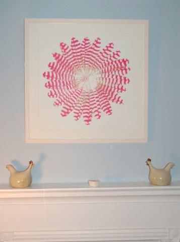 Deposit for 'Feather Circles Dark Pink and Yellow' Print - please read description for total. Deposit for 'Feather Circles Dark Pink and Yellow' Print - please read description for total.