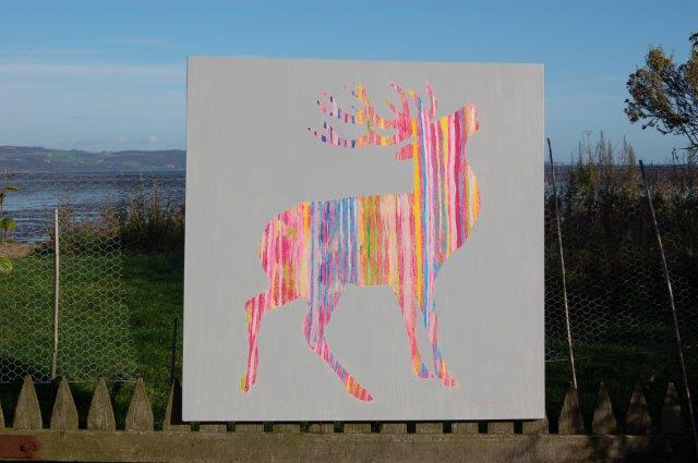 Deposit for Pink Stag on Grey Print- please read description for total.