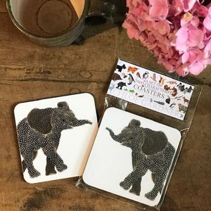 COASTER - Set of 2 - ELEPHANT FACING BOTH WAYS