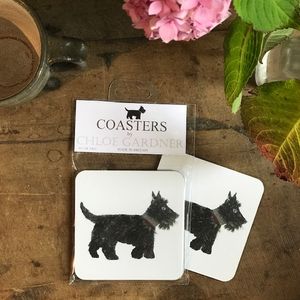 COASTER - Set of 2 - Scottie Dog Design