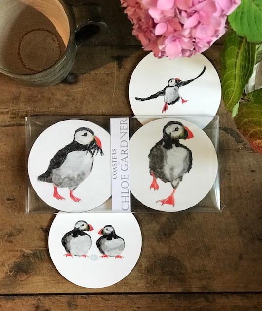 COASTER - Set of 4 - Puffin Design