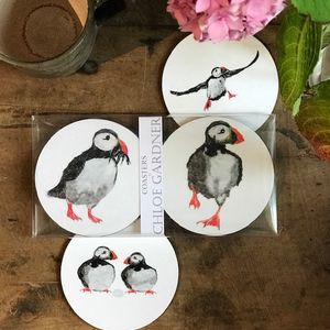 COASTER - Set of 4 - Puffin Design
