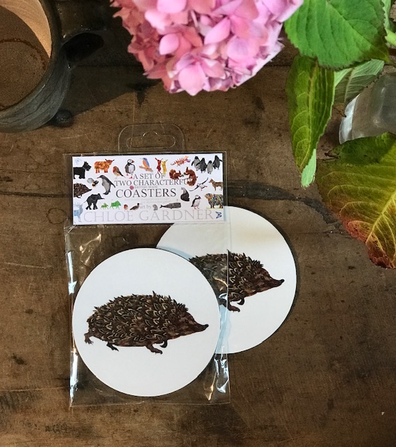 COASTER - Set of 2 - Hedgehog Design