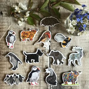 A collection of ten different magnets (you choose which)