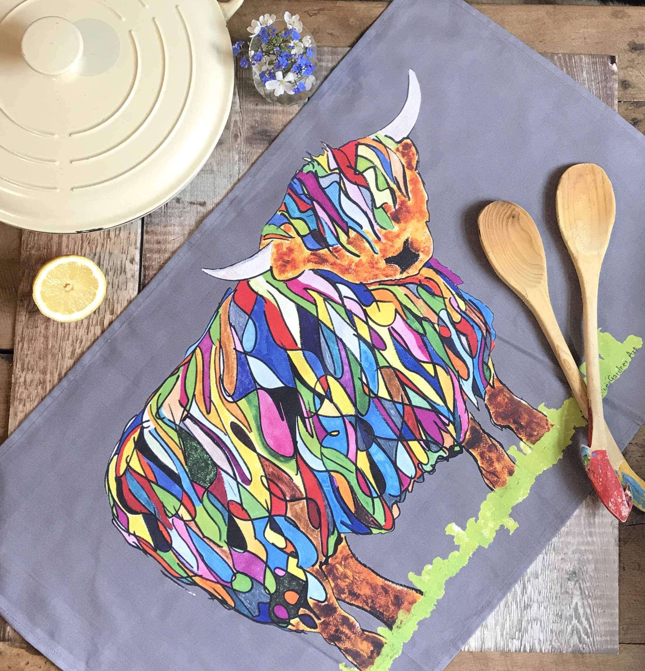 tea towel loose BHCOG cow