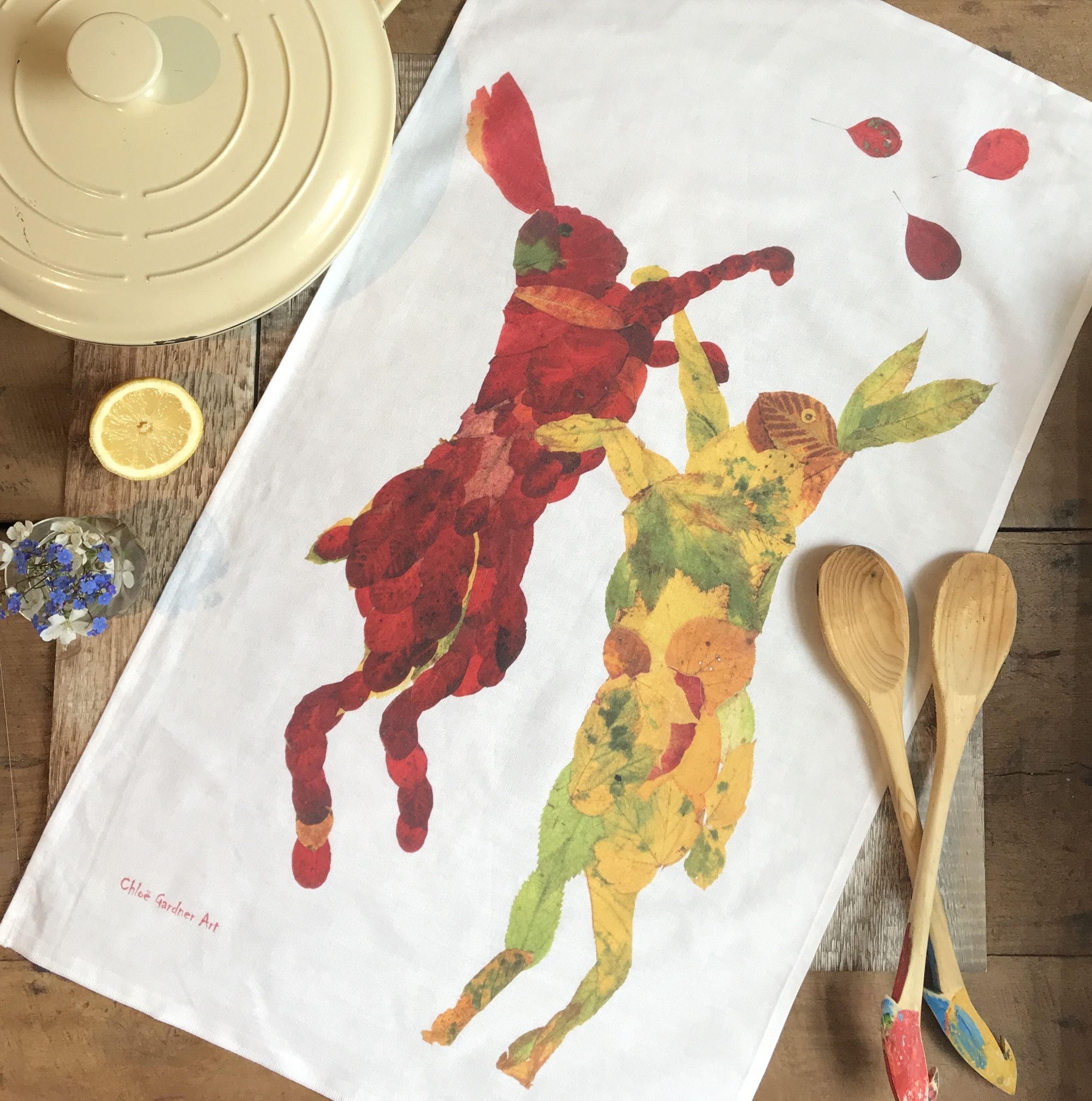 tea towel loose ALH hares