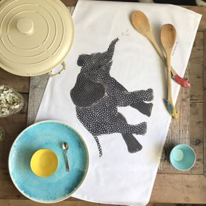 TEA TOWEL IN A GIFT BAG - Large Elephant
