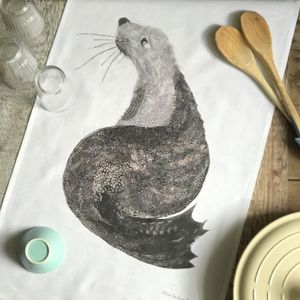 TEA TOWEL IN A GIFT BAG - Feather Seal