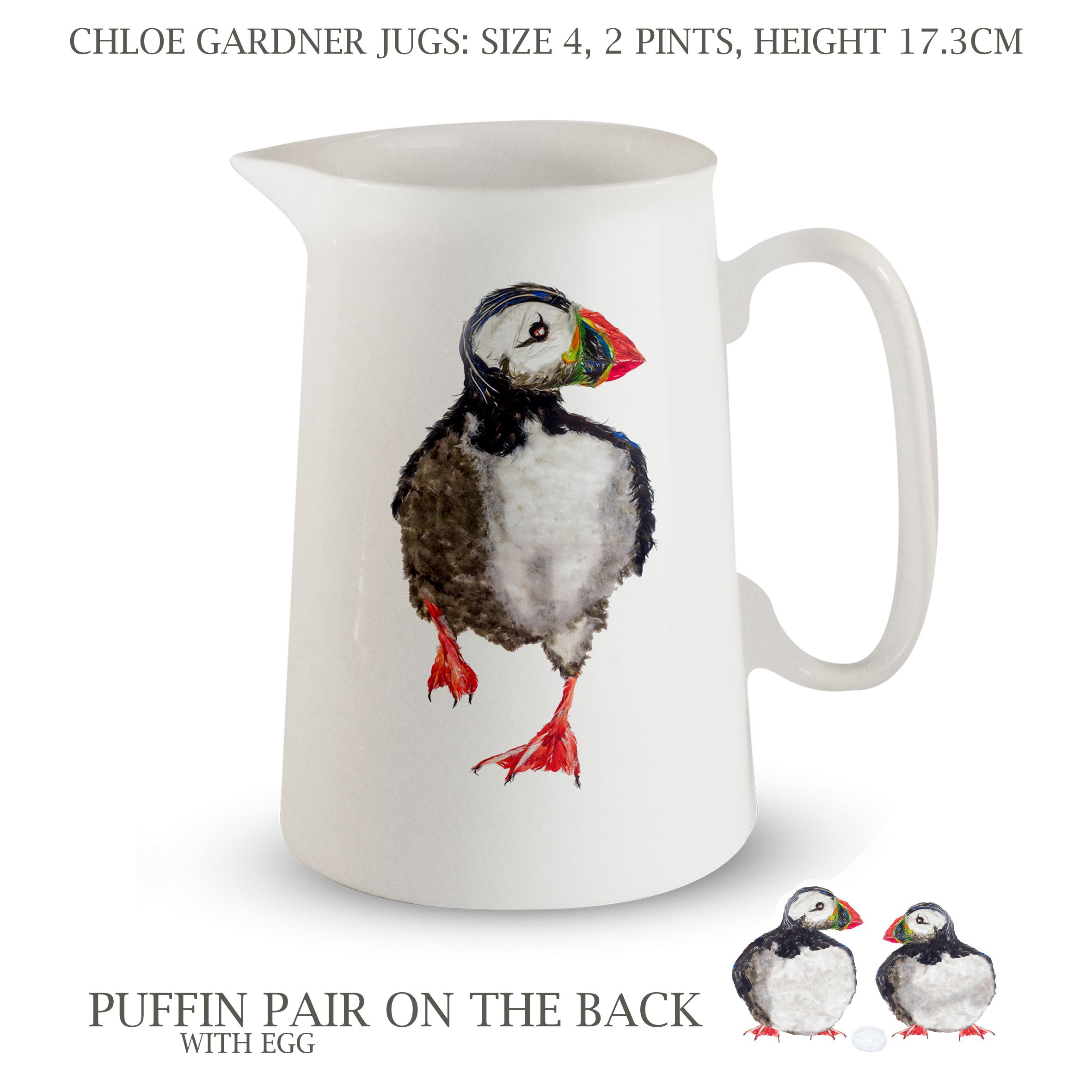 Jug - 2 pint - PUFFIN Design