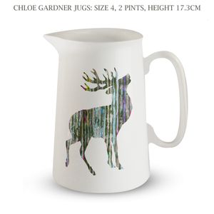 Jug - 2 pint - SILVERY STAG Design
