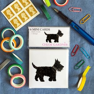 MINI SQUARE CARD PACK - Scottie Dog
