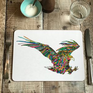 ON SALE - TABLEMAT - Oblong- Bright Coloured Eagle Design