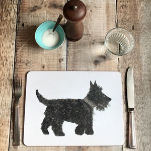TABLEMAT - Oblong - Scottie Dog Design