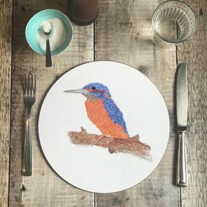 ON SALE - ROUND TABLEMAT - Kingfisher