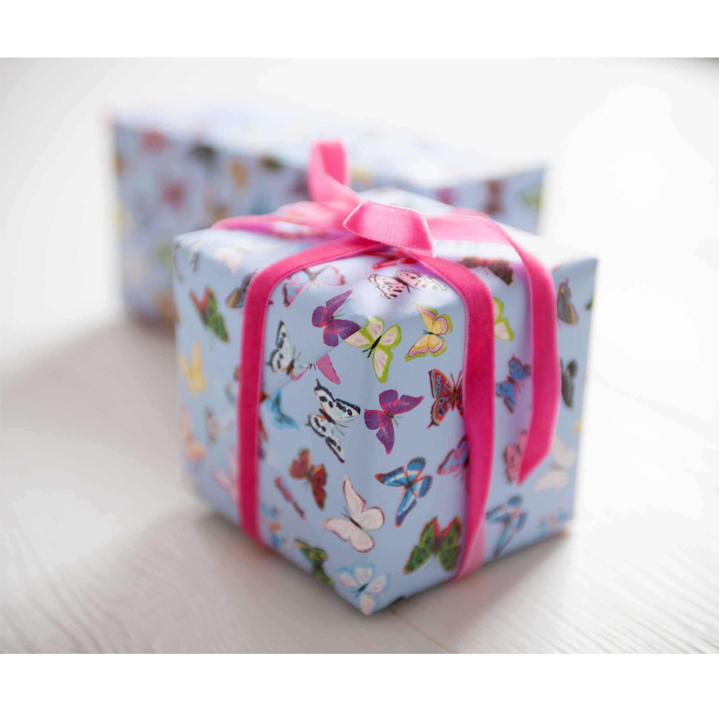 wrapping paper butterflies square image B