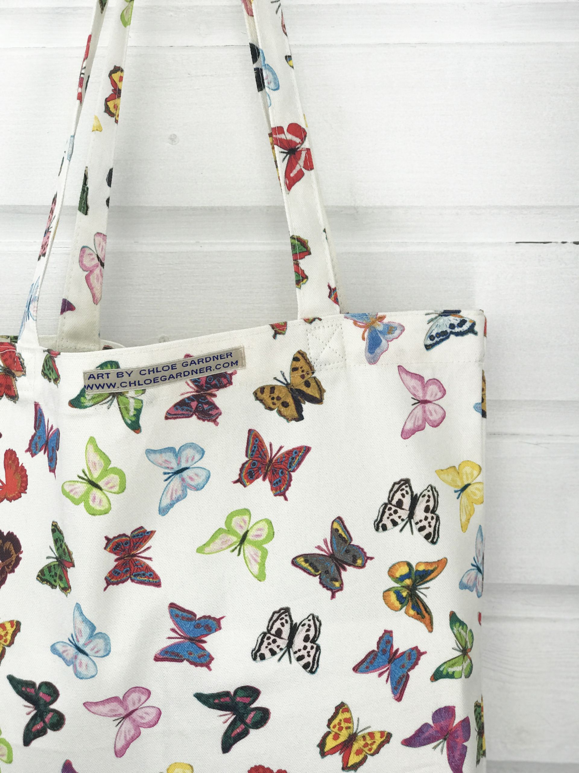 Bag small butterflies detail