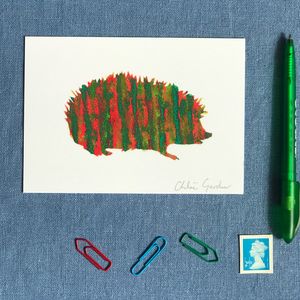 POSTCARD A6 - Hedgehog