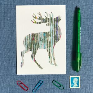 POSTCARD A6 - Silver stag
