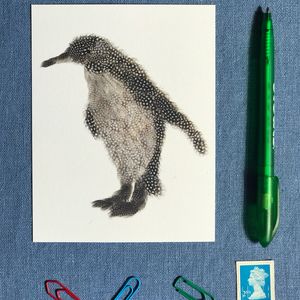 POSTCARD A6 - Feather Penguin