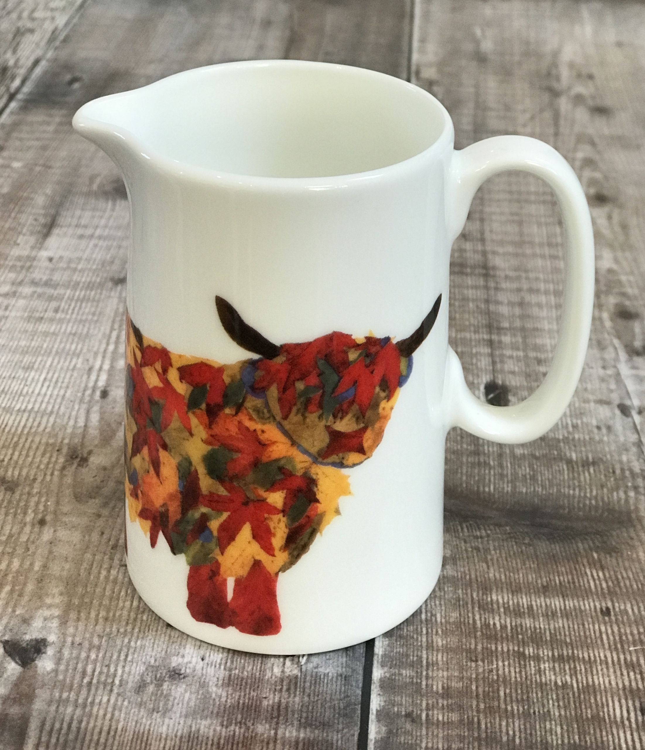 jug size 2 half pint leaf cow