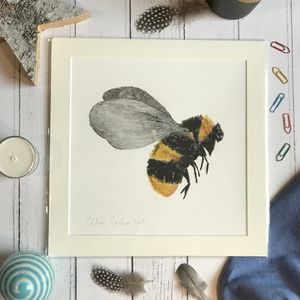 Unframed Print - Square in a mount and bag for 12 inch frame - BEE  (Avail:2 04/26)
