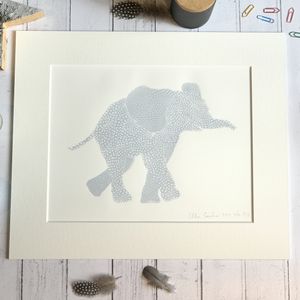LAST FEW - Screen Print Edition of 5- Farrow & Ball B Elephant facing right