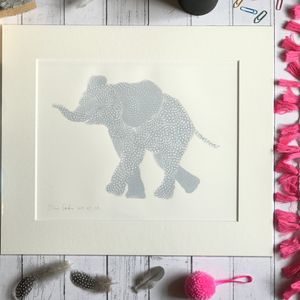Screen Print Edition of 5- Small- Farrow & Ball B Elephant facing left