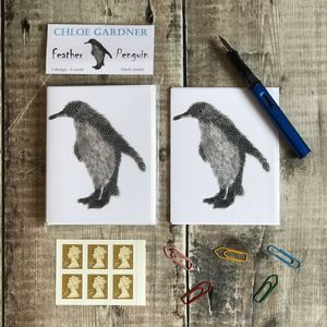 PORTRAIT CARD PACK- Penguin design
