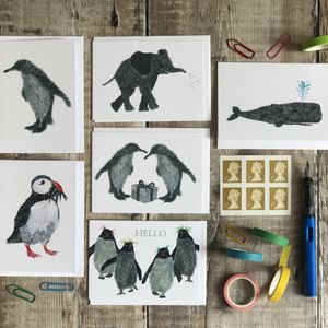 PORTRAIT CARD PACK - A7 Feathery designs
