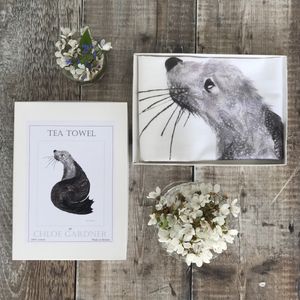 A GIFT BOXED TEA TOWEL - Seal Design